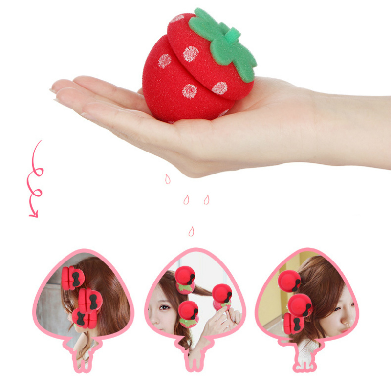 Detail Strawberry Sponge Hair Roller Nomer 24