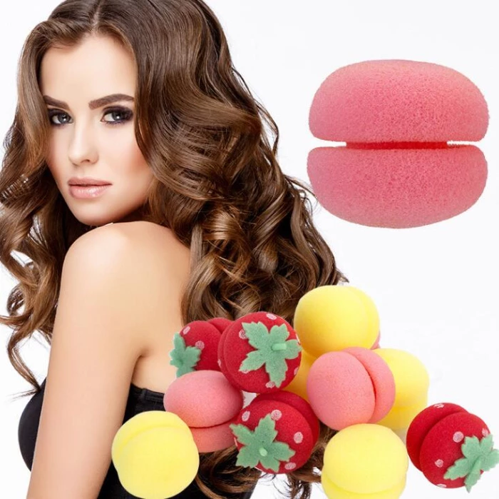 Detail Strawberry Sponge Hair Roller Nomer 30