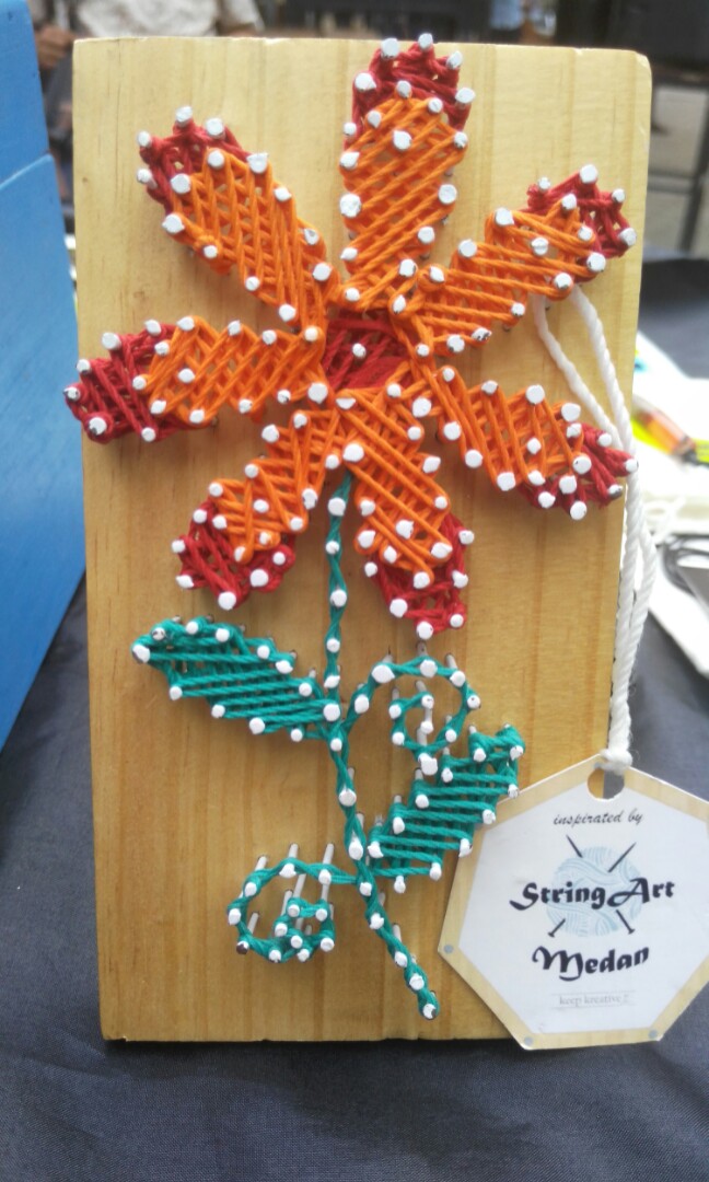 Detail String Art Bunga Nomer 17