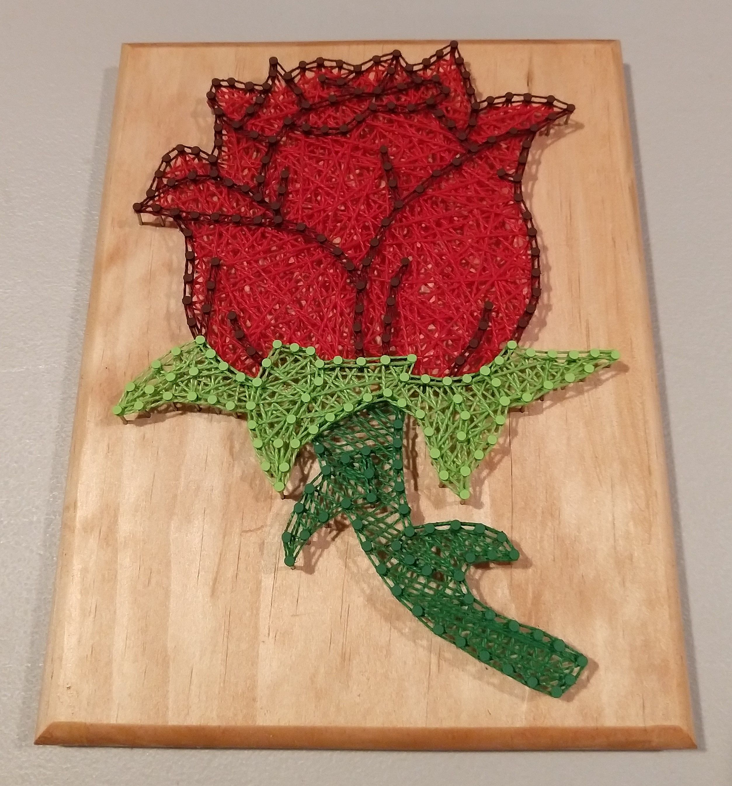Detail String Art Bunga Nomer 21