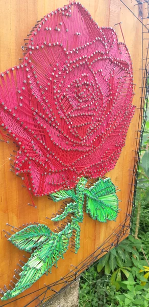 Detail String Art Bunga Nomer 25