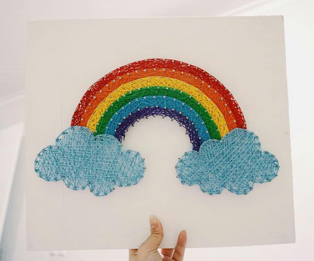 Detail String Art Bunga Nomer 41