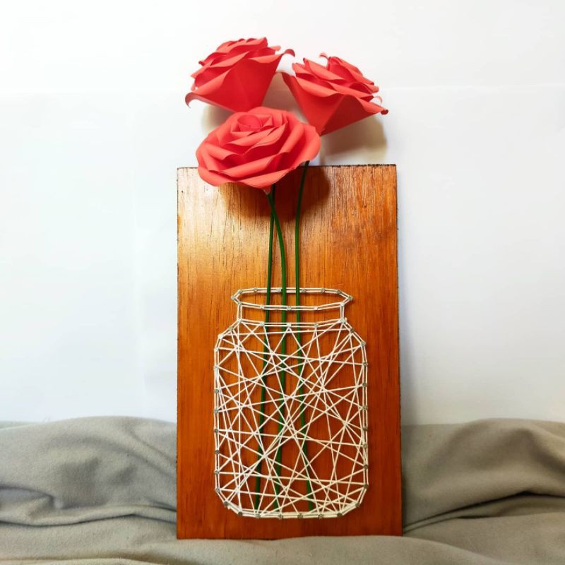 Detail String Art Bunga Nomer 47