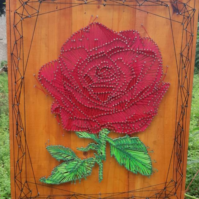 Detail String Art Bunga Nomer 9