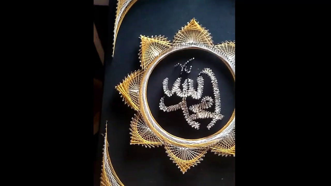 Detail String Art Kaligrafi Nomer 8