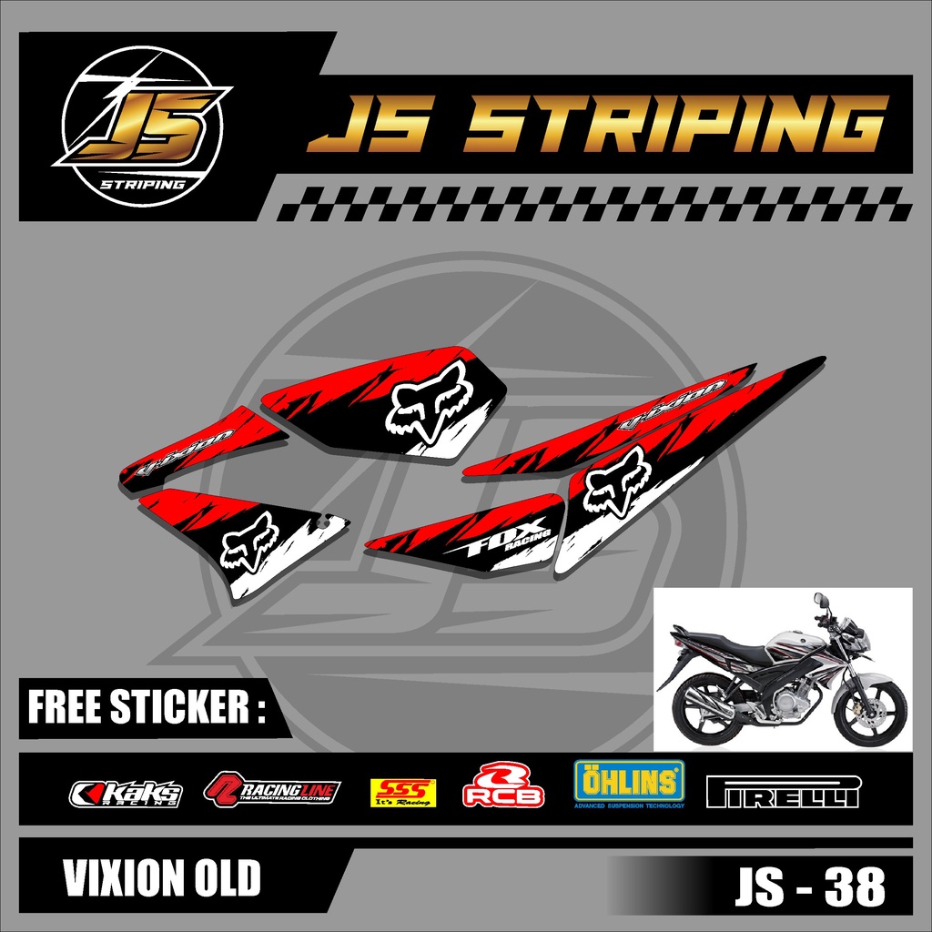 Detail Striping Old Vixion Desain Nomer 19