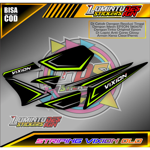 Detail Striping Old Vixion Desain Nomer 37