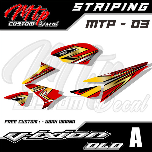 Detail Striping Old Vixion Desain Nomer 57