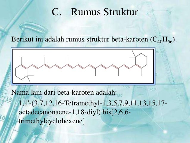 Detail Struktur Beta Karoten Nomer 22