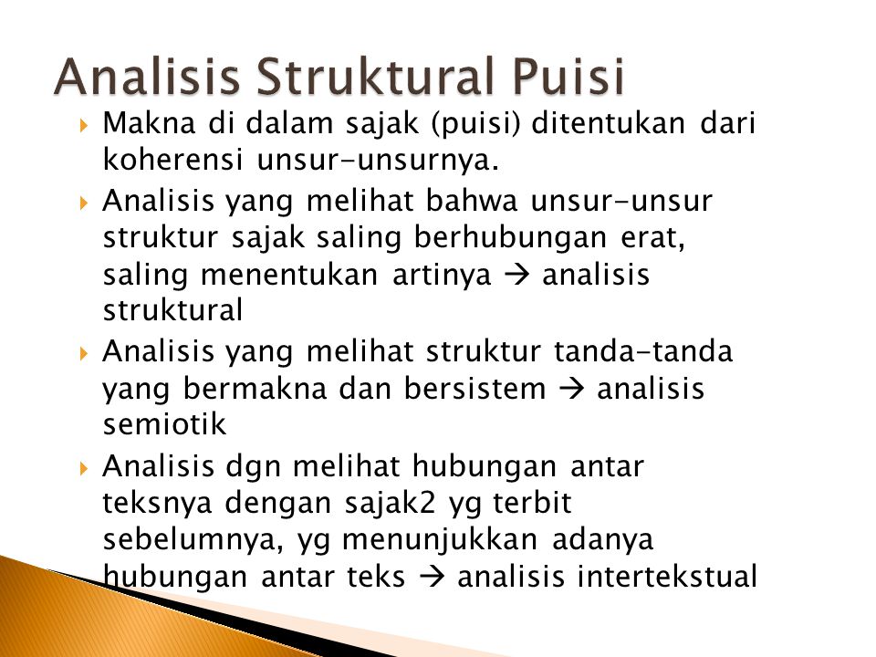 Detail Struktur Dalam Puisi Nomer 25