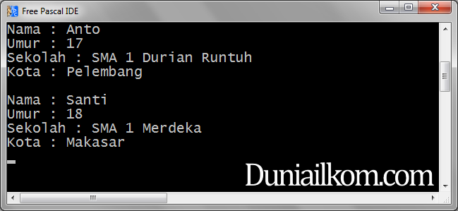 Detail Struktur Data Array Nomer 44