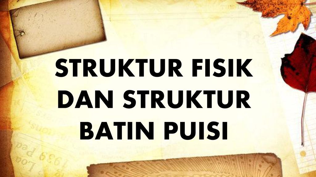 Detail Struktur Fisik Puisi Nomer 5