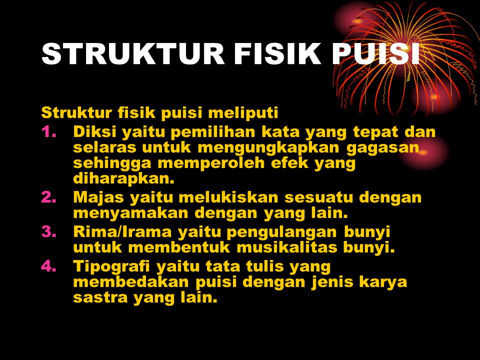 Detail Struktur Lahir Puisi Nomer 4