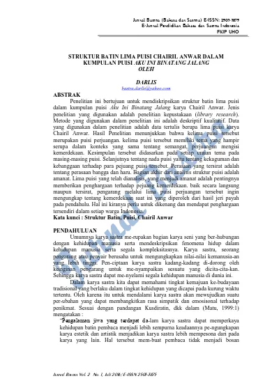Detail Struktur Lahir Puisi Nomer 32