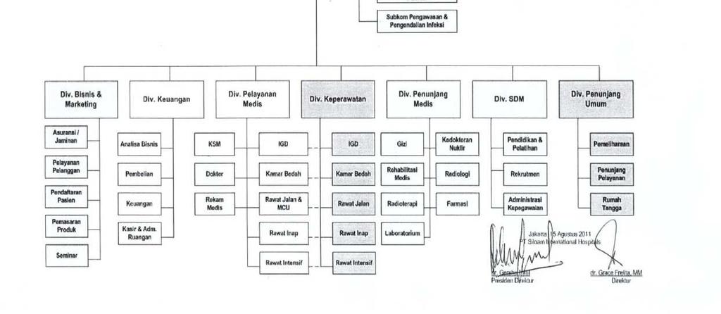 Detail Struktur Organisasi Rumah Sakit Siloam Nomer 2