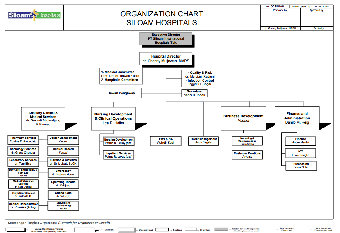 Detail Struktur Organisasi Rumah Sakit Siloam Nomer 4