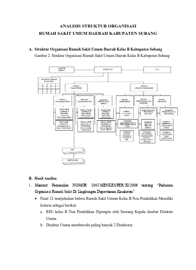 Detail Struktur Organisasi Rumah Sakit Tipe A Nomer 29