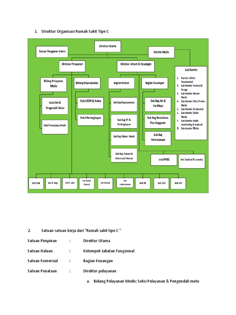 Detail Struktur Organisasi Rumah Sakit Tipe D Nomer 13