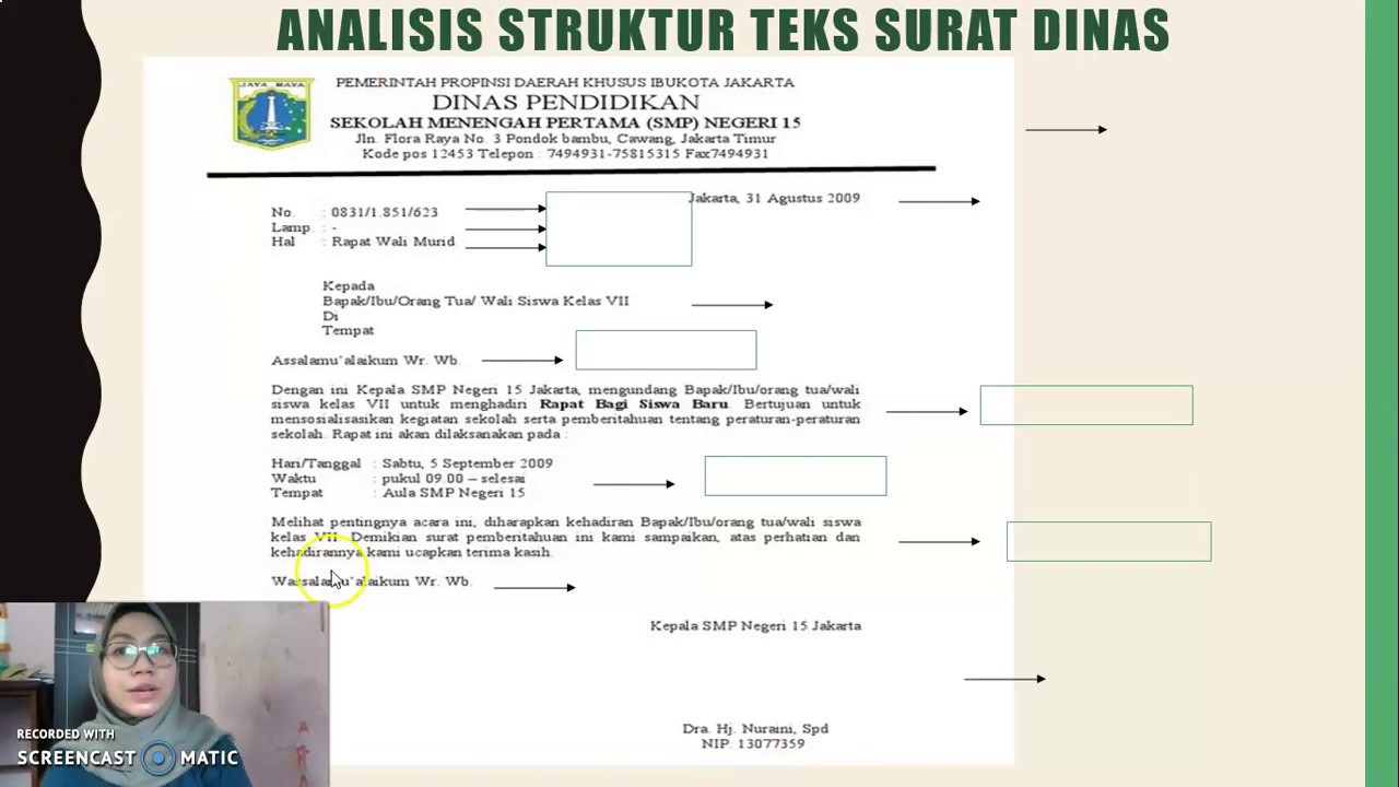 Detail Struktur Surat Dinas Nomer 42