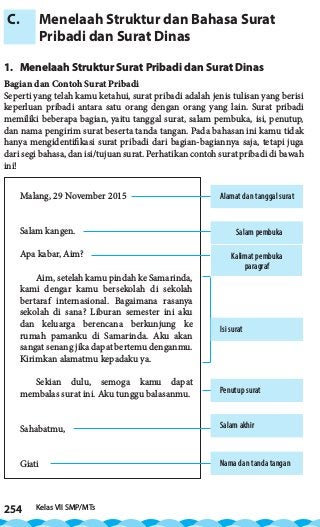 Detail Struktur Surat Pribadi Nomer 44