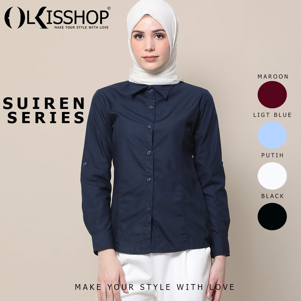 Detail Style Kemeja Biru Wanita Nomer 12