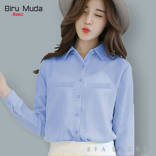 Detail Style Kemeja Biru Wanita Nomer 39