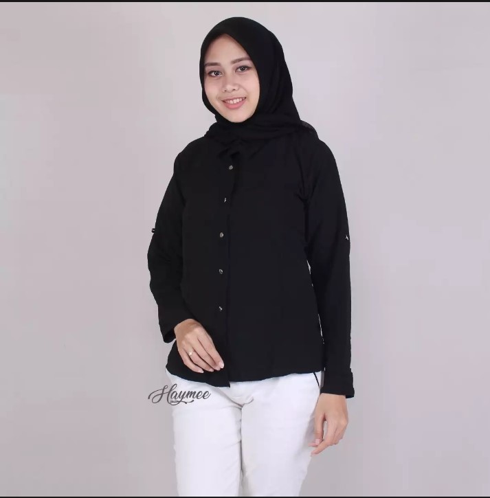 Detail Style Kemeja Hitam Wanita Nomer 31