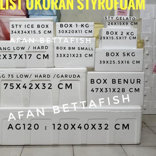 Detail Styrofoam Ukuran Nomer 18