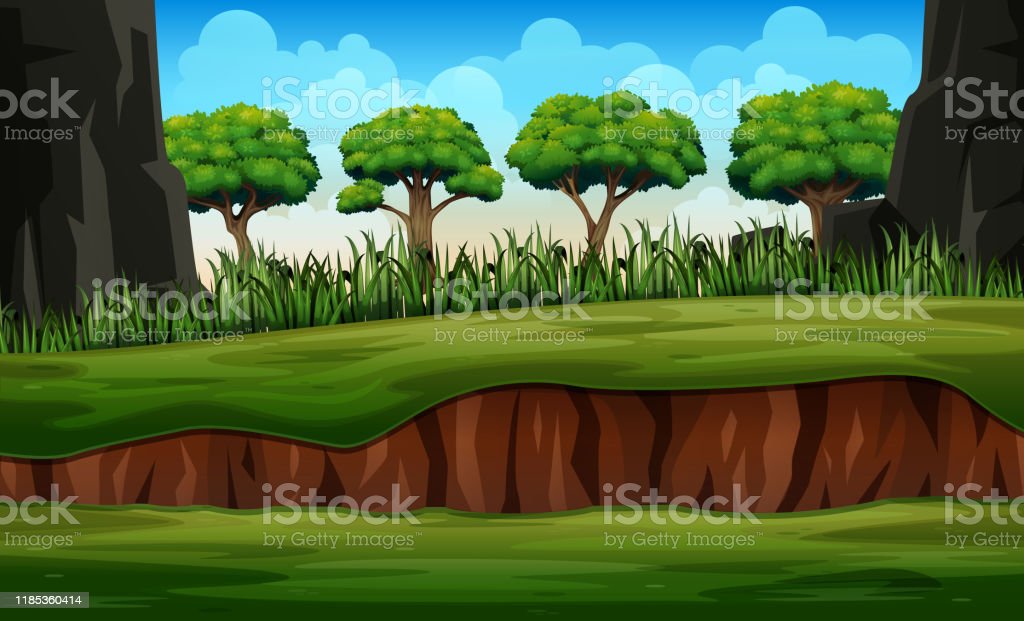 Detail Suasana Desa Dan Hutan Gambar 2d Nomer 20