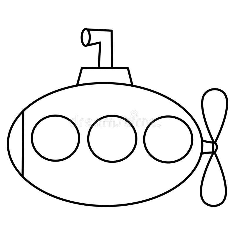 Detail Submarine Clipart Black And White Nomer 3