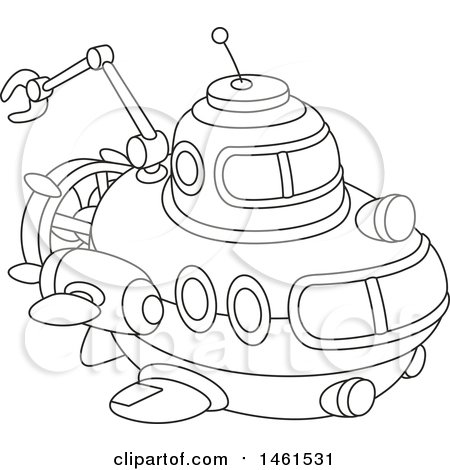 Detail Submarine Clipart Black And White Nomer 34