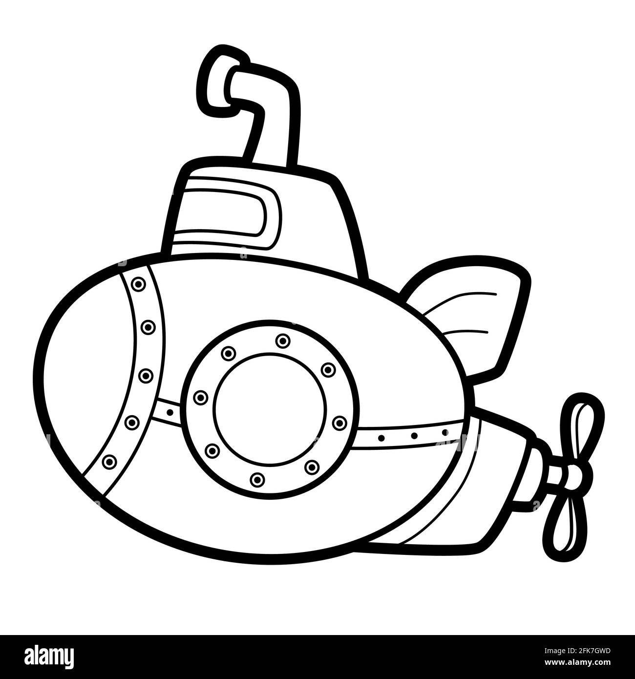 Detail Submarine Clipart Black And White Nomer 40