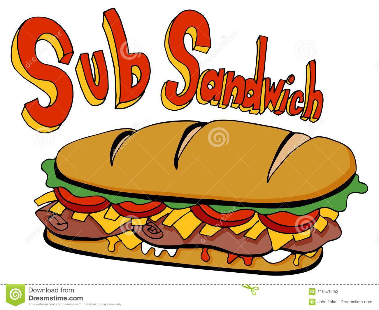 Detail Submarine Sandwich Clip Art Nomer 12