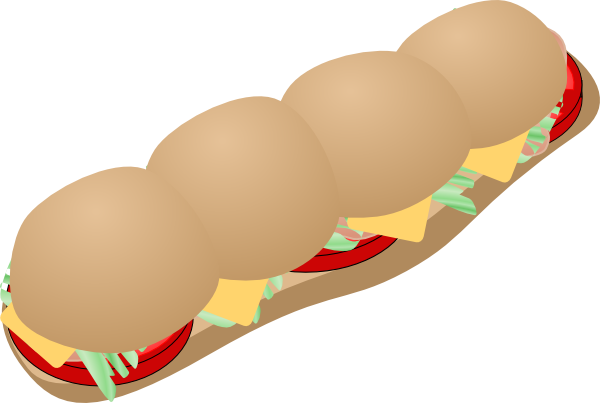 Detail Submarine Sandwich Clip Art Nomer 37