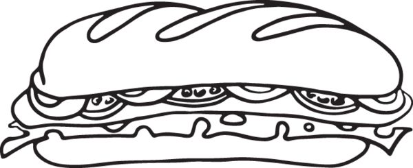 Detail Submarine Sandwich Clip Art Nomer 44