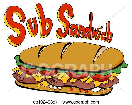 Detail Submarine Sandwich Clipart Nomer 10