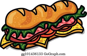 Detail Submarine Sandwich Clipart Nomer 20