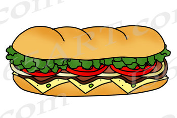 Detail Submarine Sandwich Clipart Nomer 4