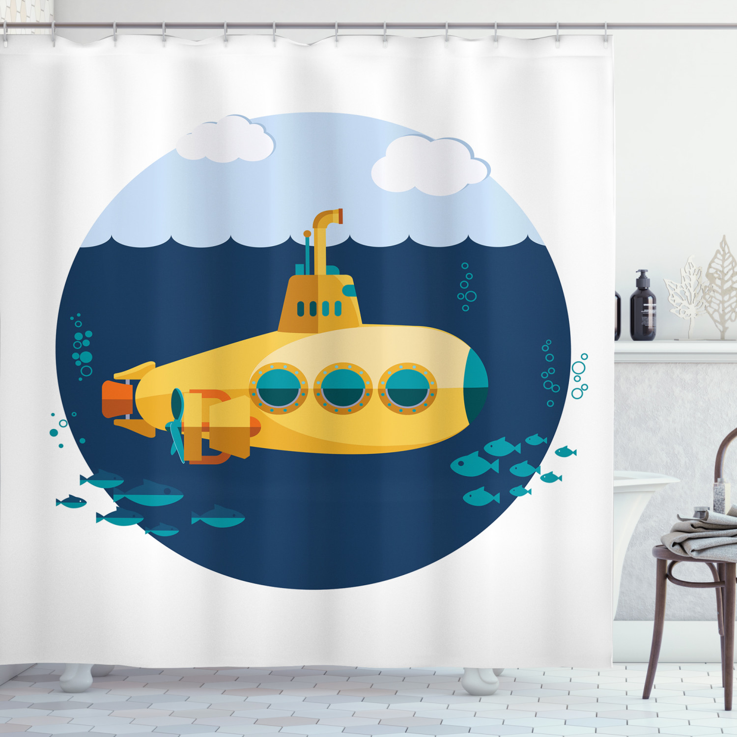 Submarine Shower Curtain - KibrisPDR