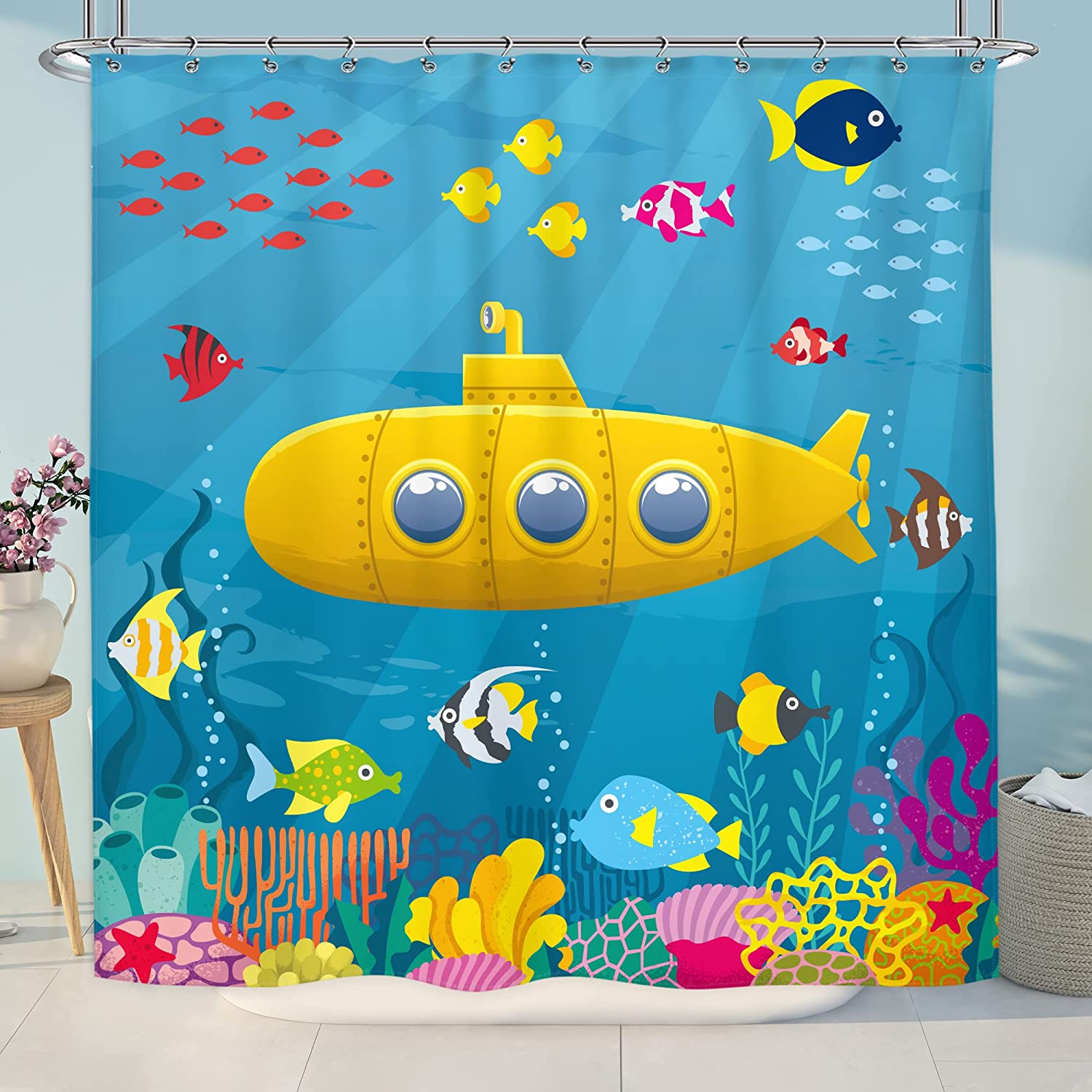 Detail Submarine Shower Curtain Nomer 12