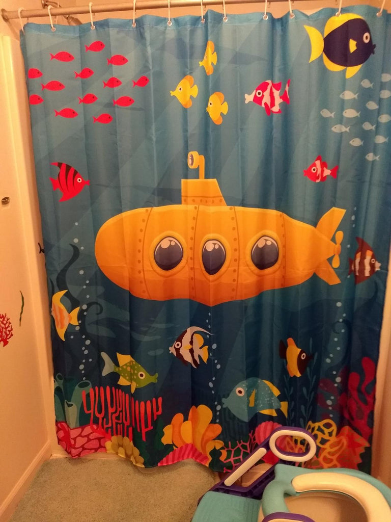 Detail Submarine Shower Curtain Nomer 19