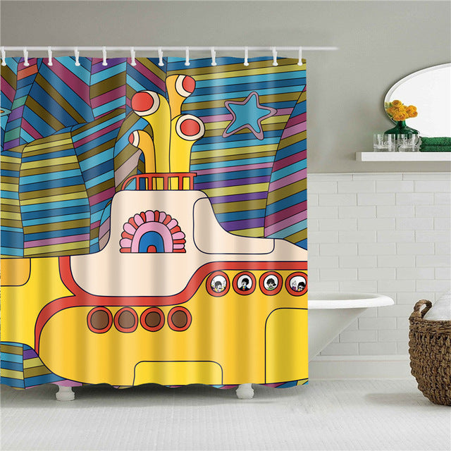 Detail Submarine Shower Curtain Nomer 3