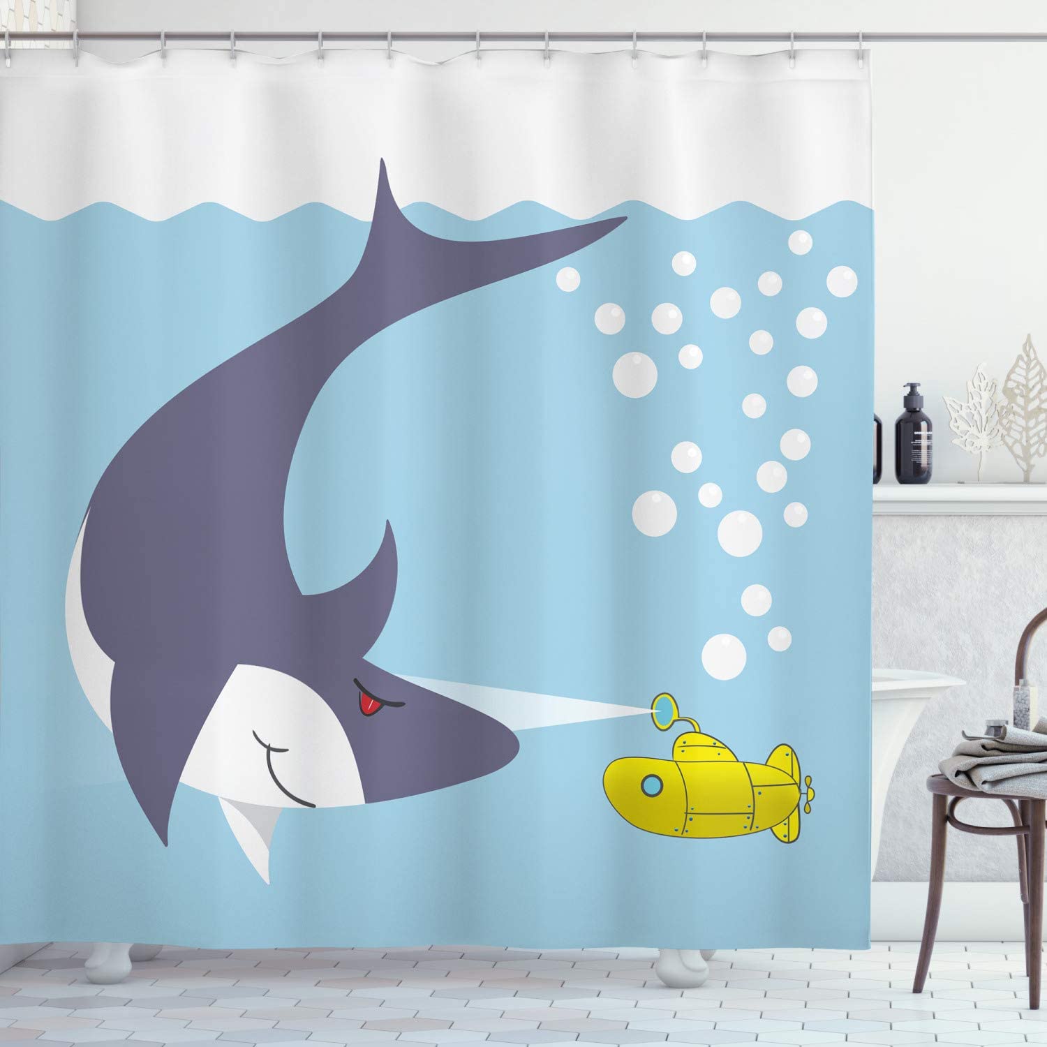 Detail Submarine Shower Curtain Nomer 23