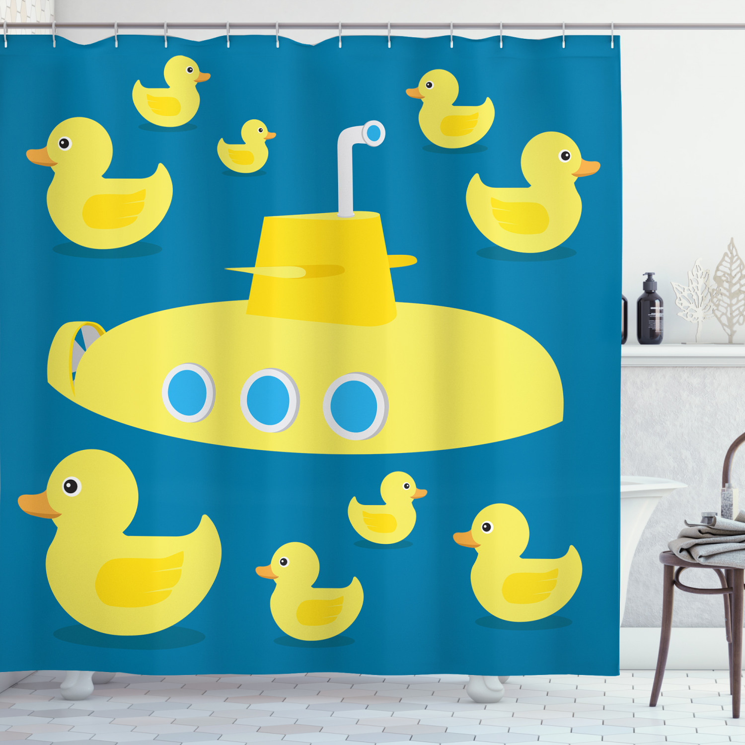 Detail Submarine Shower Curtain Nomer 32