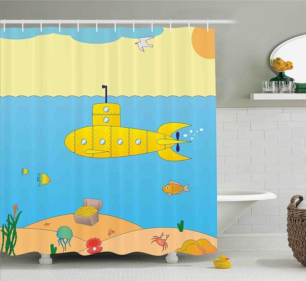 Detail Submarine Shower Curtain Nomer 35