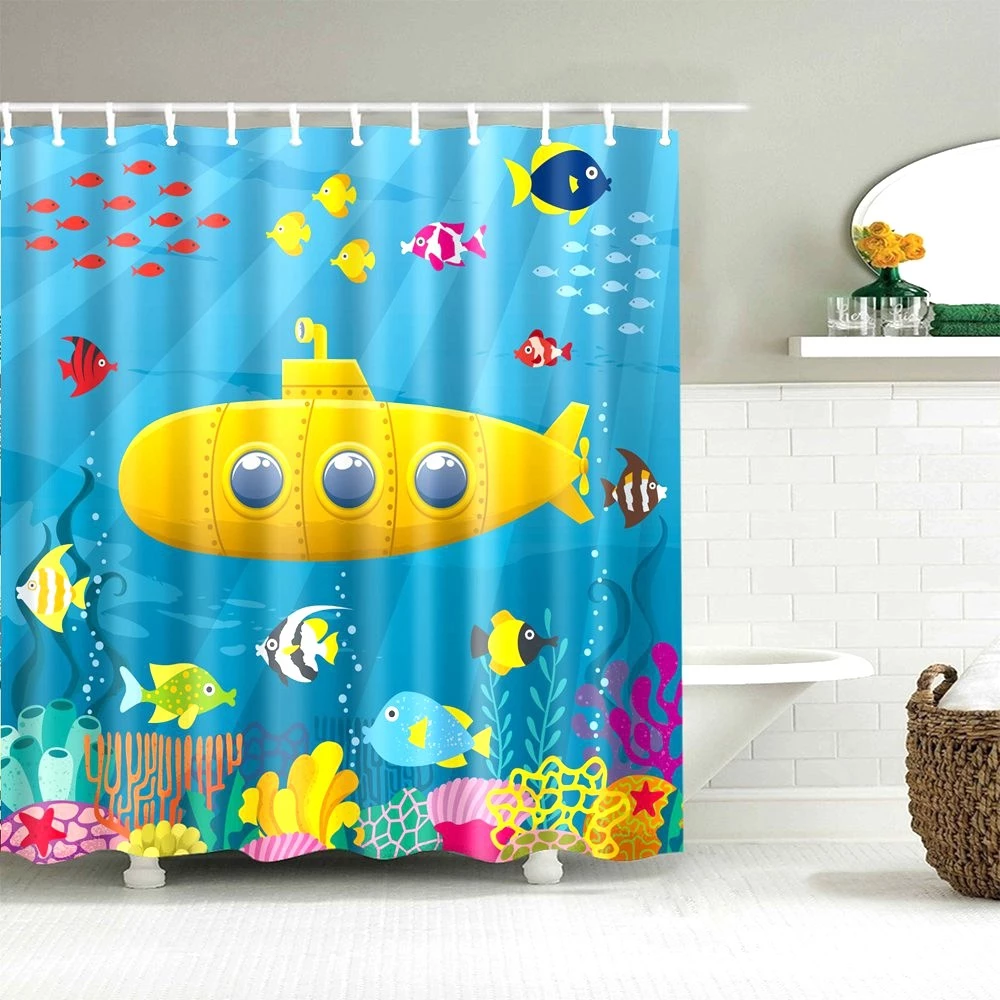 Detail Submarine Shower Curtain Nomer 36