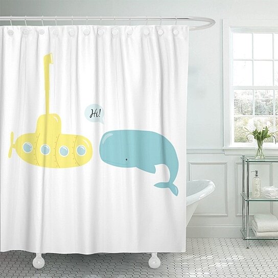 Detail Submarine Shower Curtain Nomer 40