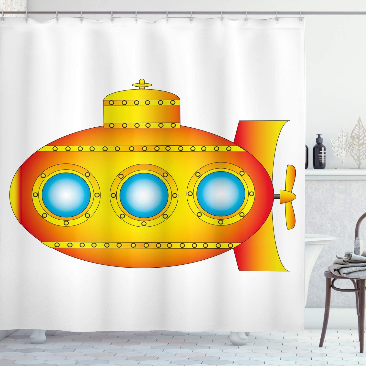 Detail Submarine Shower Curtain Nomer 47