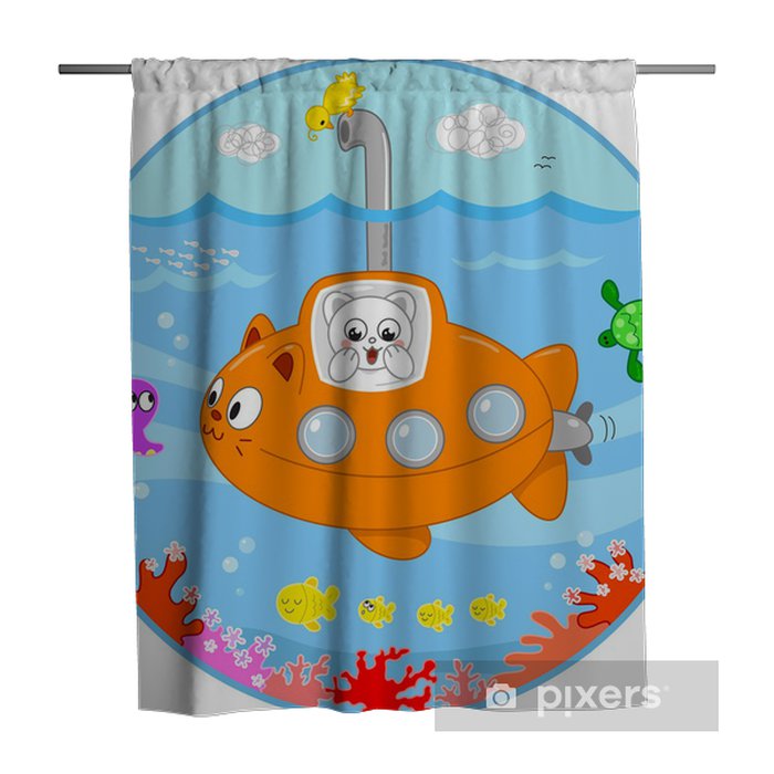 Detail Submarine Shower Curtain Nomer 49