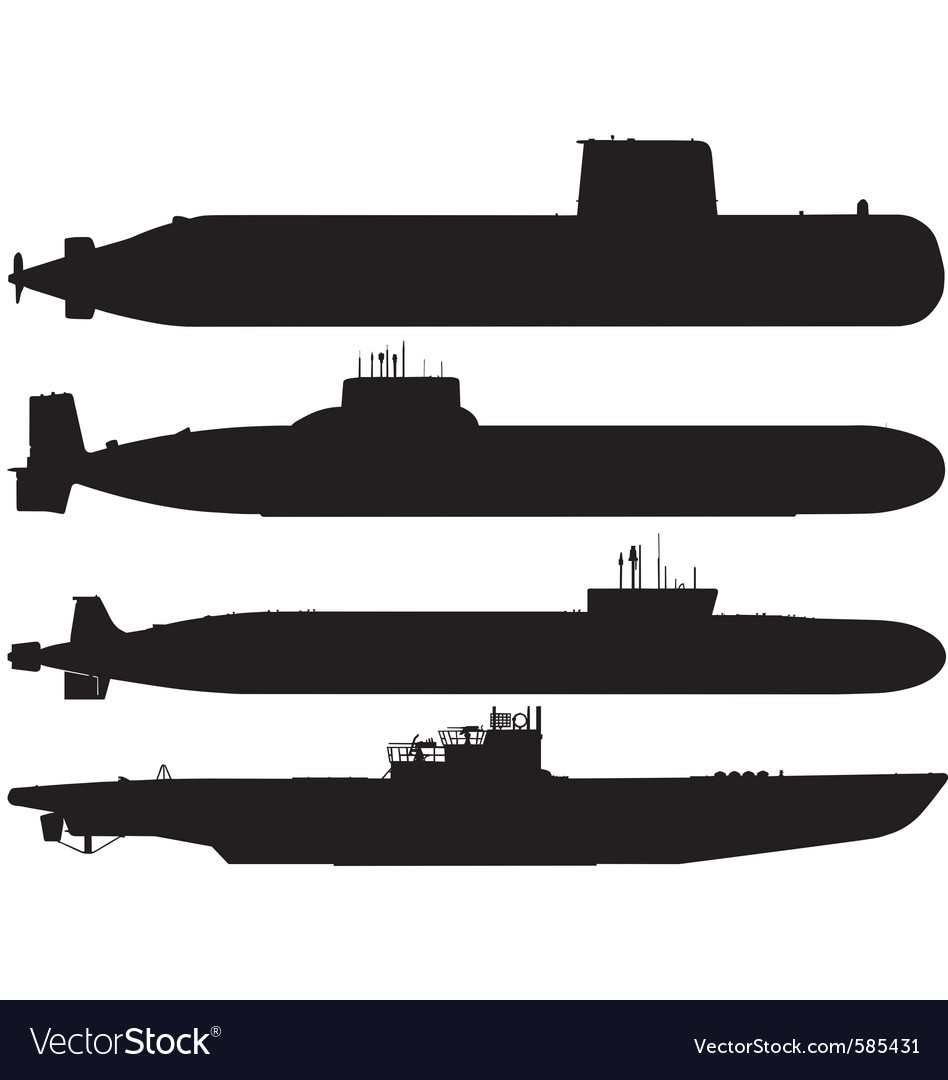 Detail Submarine Silhouette Clip Art Nomer 13